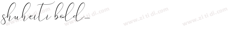 shuheiti bold字体转换
